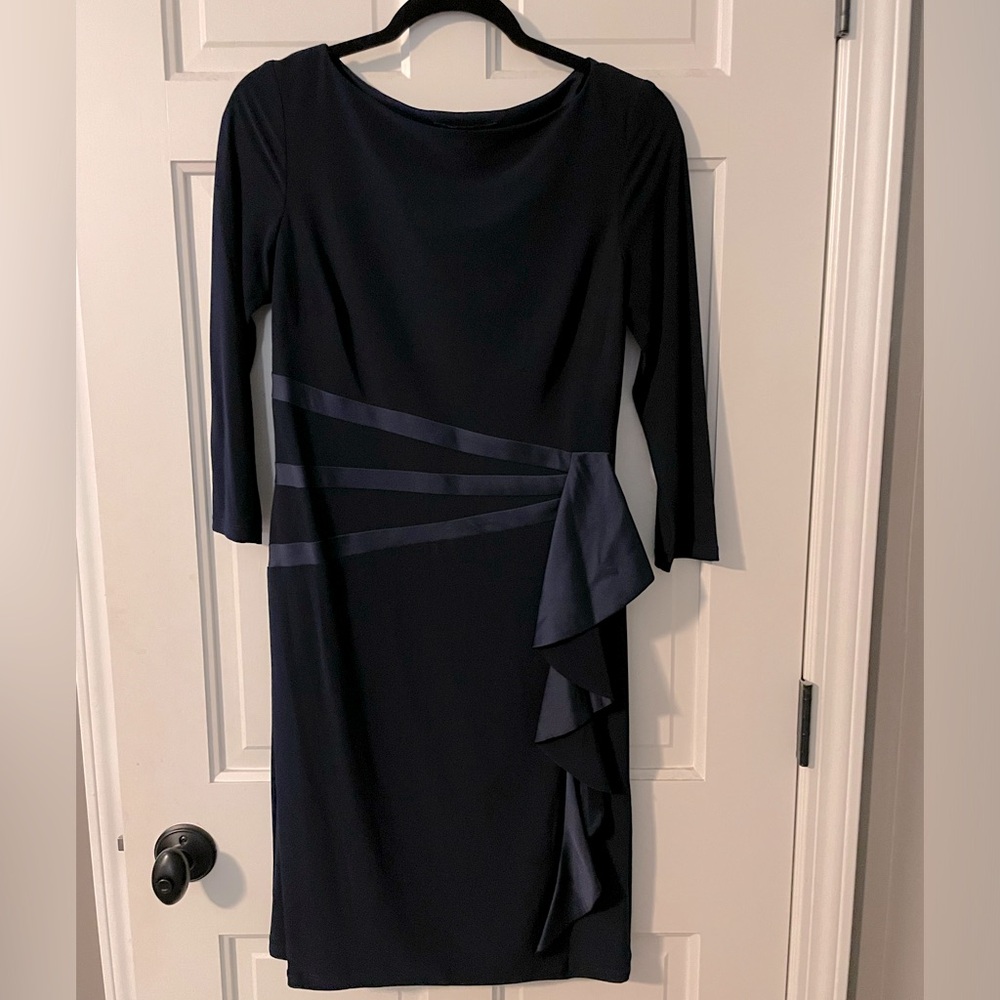 Calvin Klein. Navy Blue. Cocktail, Evening, Holiday, Wedding Dress. M
